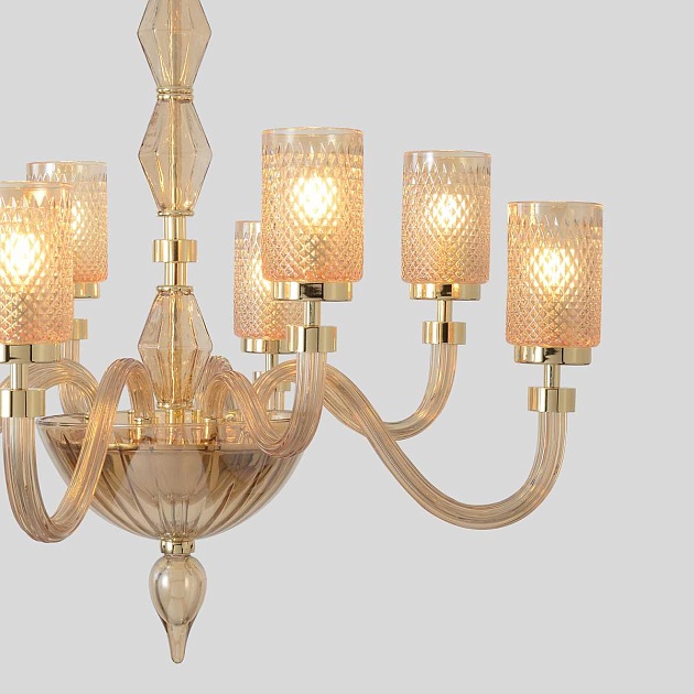 Подвесная люстра Crystal Lux SILVESTRO SP8 AMBER Фото № 2