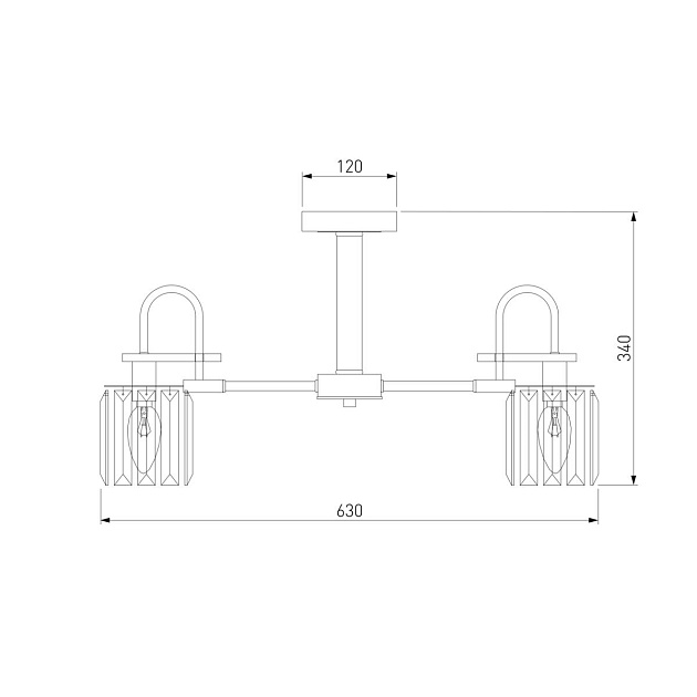 Потолочная люстра Eurosvet Tenia 70090/5 графит изображение 2 Потолочная люстра Eurosvet Tenia 70090/5 графит Фото № 2