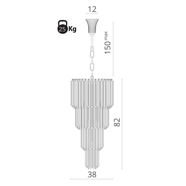 Каскадная люстра Divinare Frizzante 1681/01 SP-9 изображение 2 Каскадная люстра Divinare Frizzante 1681/01 SP-9 Фото № 2