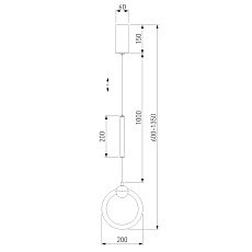 Подвесной светодиодный светильник Eurosvet Rim 90165/1 черный жемчуг 2
