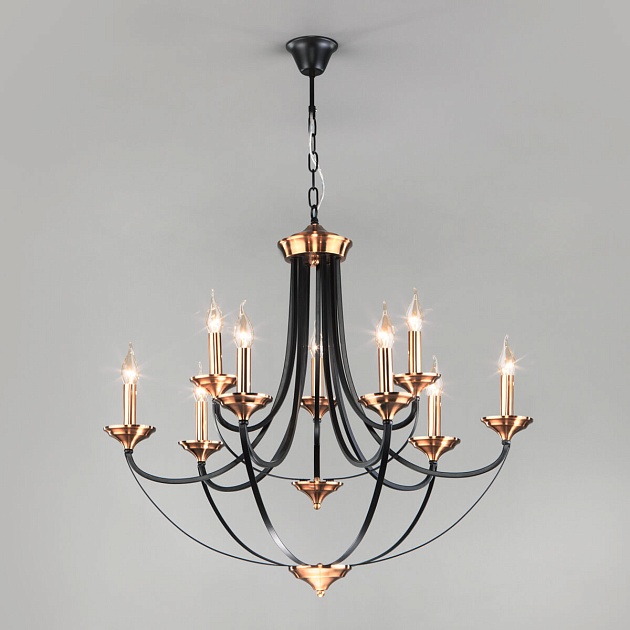 Подвесная люстра Eurosvet Lazzaro 60098/9 черный изображение 1 Подвесная люстра Eurosvet Lazzaro 60098/9 черный Фото № 1