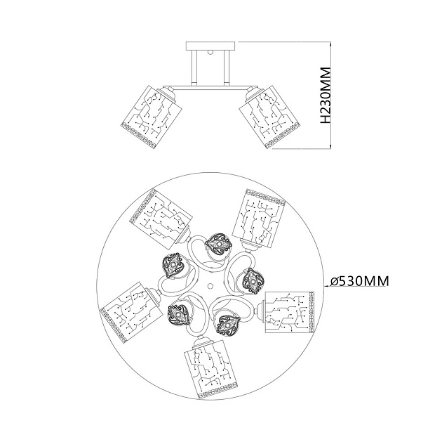 Потолочная люстра Escada Neulia 1118/5PL Фото № 2
