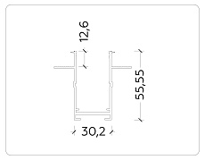 Шинопровод встраиваемый Ambrella Light Track System Magnetic 220V GL1010 1