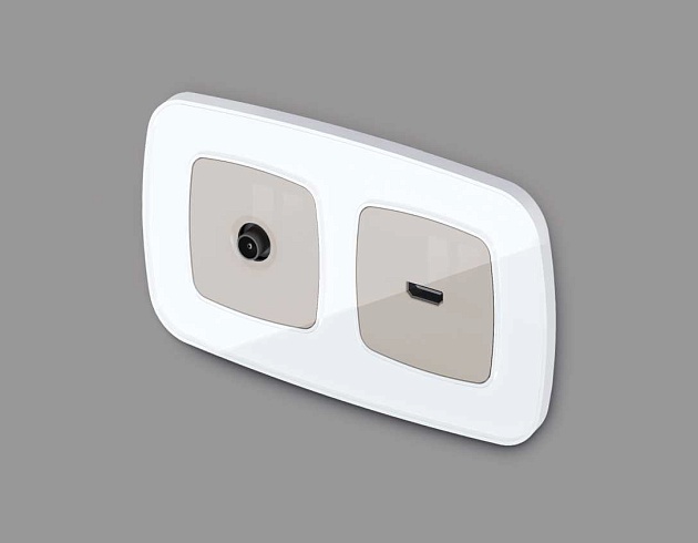 Лицевая панель ТВ-розетки AMBRELLA VOLT OP3730 Фото № 2