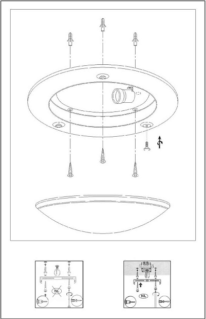 Настенно-потолочный светильник Lucide Basic 07104/30/31 Фото № 3