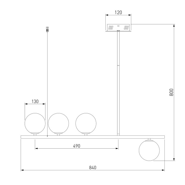 Подвесная люстра Eurosvet Fredo 70136/4 черный жемчуг изображение 3 Подвесная люстра Eurosvet Fredo 70136/4 черный жемчуг Фото № 3