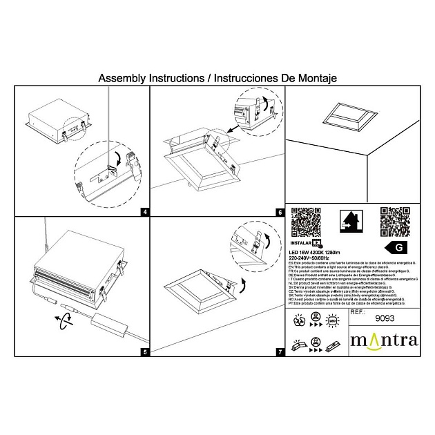 Встраивамое светодиодное окно Mantra BLUE SKY 9093 Фото № 9