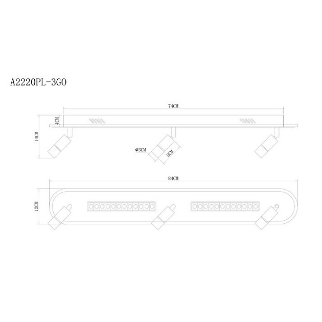 Светодиодный спот Arte Lamp Pisces A2220PL-3GO Фото № 2