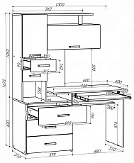 Компьютерный стол Woodville Джаз-17 318951 1