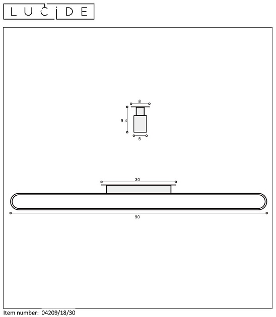 Подсветка для зеркал Lucide Madelon 04209/18/30 изображение 4 Подсветка для зеркал Lucide Madelon 04209/18/30 Фото № 4