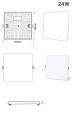 Встраиваемый светодиодный светильник Zortes CLOUD ZRS.57794.24 2