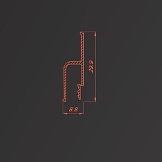 Стеновой профиль Flexy для натяжных потолков 7823 KLASSIKA 130 1