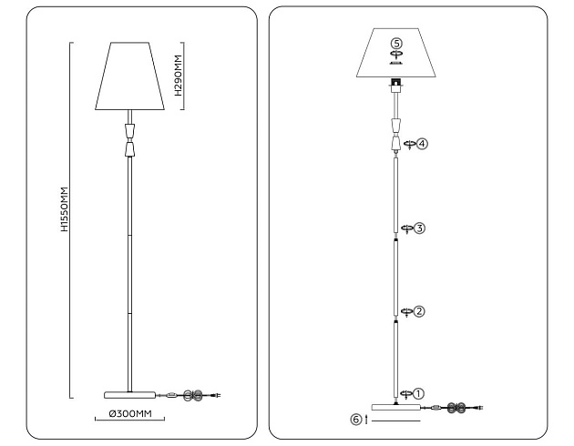 Торшер Ambrella light High light LH75059 Фото № 2