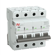 Выключатель автоматический AV-6 4P 63A (C) 6kA EKF AVERES mcb6-4-63C-av