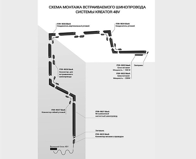 Трековый светодиодный светильник Italline IT09-9019 black 4000K изображение 3 Трековый светодиодный светильник Italline IT09-9019 black 4000K Фото № 3