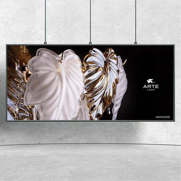 Подвесная люстра Arte Lamp Lilly A4070LM-9GO Фото № 3