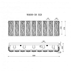 Подвесной светильник iLamp Panorama W4688-58 SGD 1