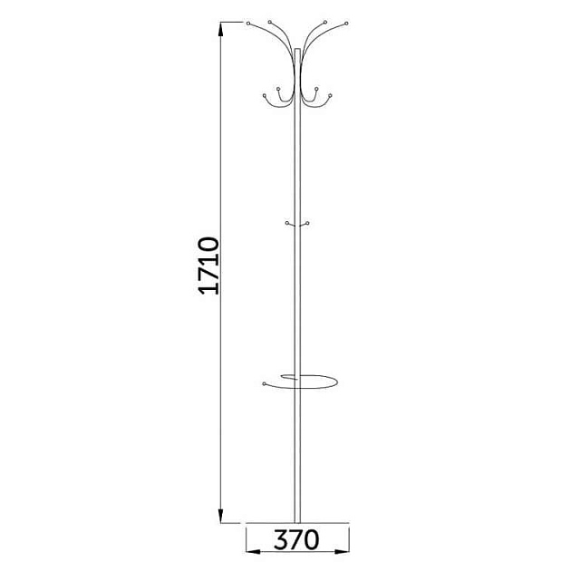 Напольная вешалка AksHome Antika коричневый, металл 51963 Фото № 2