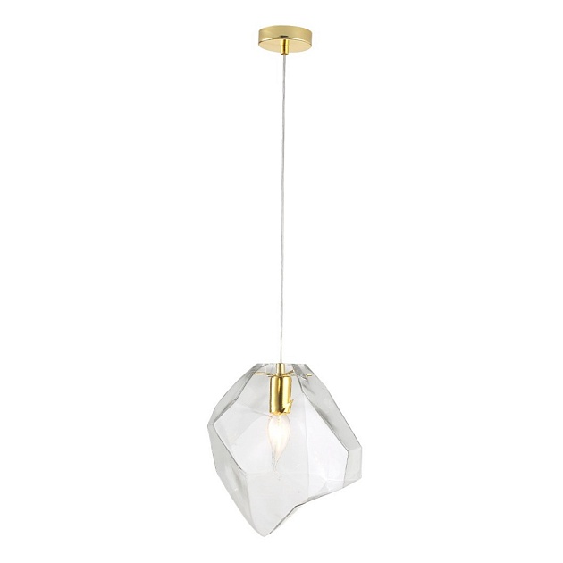 Подвесной светильник Crystal Lux NUESTRO SP1 GOLD/TRANSPARENT Фото № 1