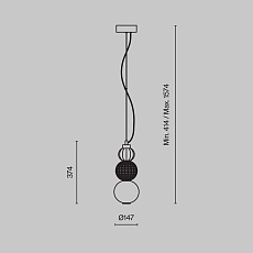 Подвесной светодиодный светильник Maytoni Collar P069PL-L16G3K 1