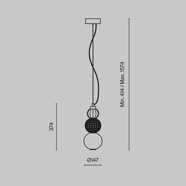 Подвесной светодиодный светильник Maytoni Collar P069PL-L16G3K Фото № 2