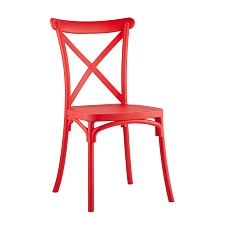 Кухонный стул Stool Group Кроссбэк пластиковый красный Y030 red