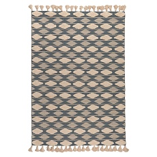 Ковер Tkano из хлопка синего цвета Argyle из коллекции Ethnic, 160х230 см TK20-DR0038