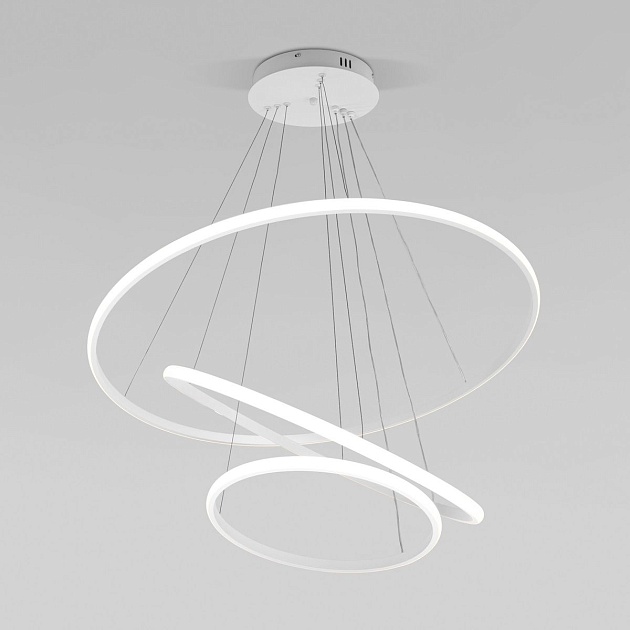 Подвесной светодиодный светильник Eurosvet Collars 90264/3 белый изображение 7 Подвесной светодиодный светильник Eurosvet Collars 90264/3 белый Фото № 7