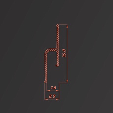 Стеновой профиль Flexy для натяжных потолков 8241 KLASSIKA 140 9005 1