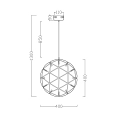 Подвесной светодиодный светильник Freya Amber FR5099PL-L21CH 1
