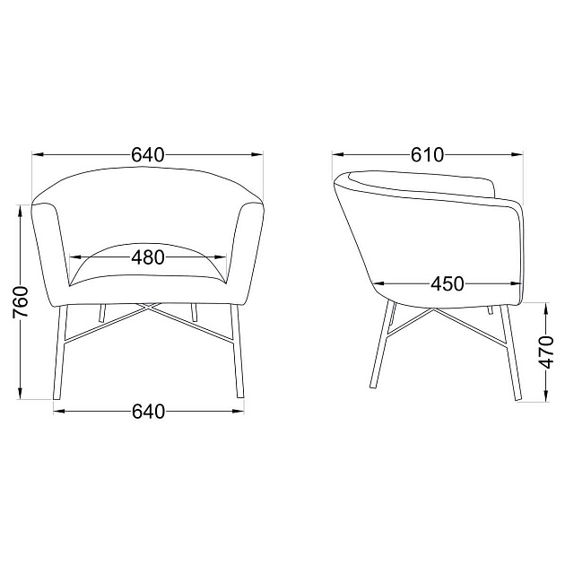 Кресло AksHome Almond серый, велюр 80890 изображение 2 Кресло AksHome Almond серый, велюр 80890 Фото № 2