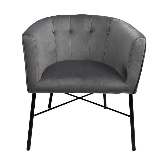 Кресло AksHome Almond серый, велюр 80890 изображение 5 Кресло AksHome Almond серый, велюр 80890 Фото № 5