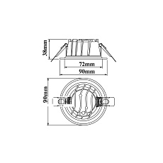 Встраиваемый светодиодный светильник Fiberli CDEW3-TECO 12130705 1
