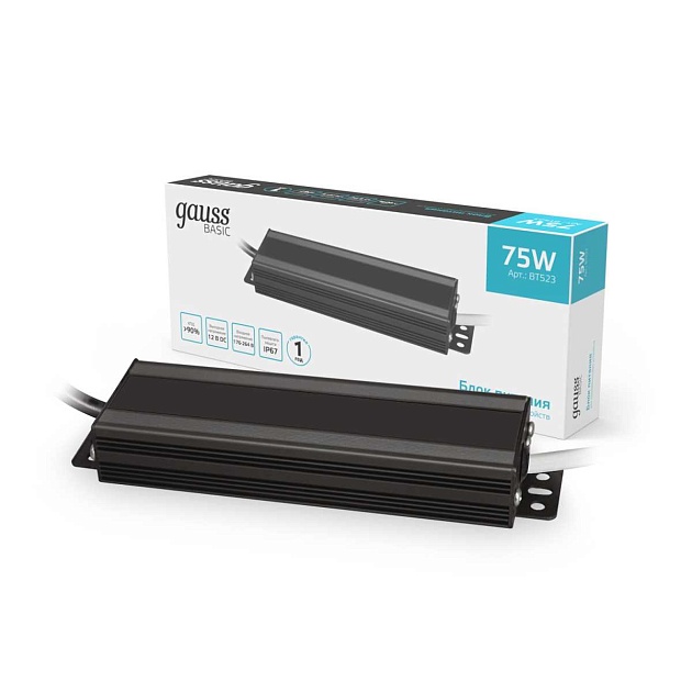 Блок питания Gauss 75W 12V IP67 BT523 Фото № 4