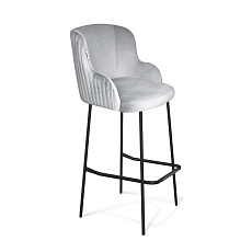 Барный стул Sheffilton SHT-ST39-1/S29 серое облако/черный муар 8781184101