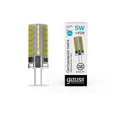 Лампа cветодиодная Gauss G4 5W 4100K прозрачная 18025 1