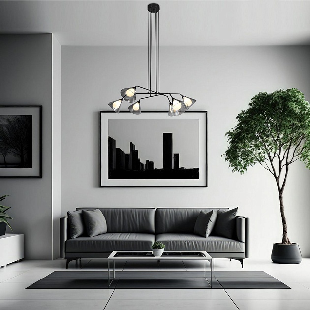 Подвесной светильник Eurosvet Enigma 70161/6 черный Фото № 6