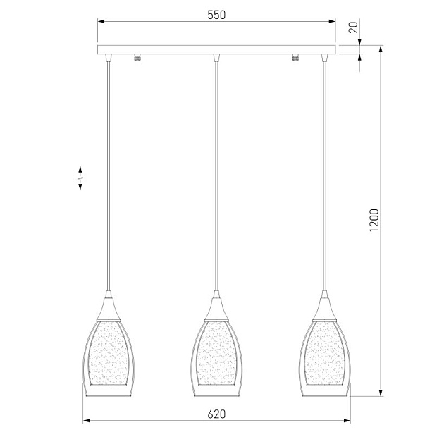 Подвесной светильник Eurosvet Cosmic 50285/3 хром изображение 3 Подвесной светильник Eurosvet Cosmic 50285/3 хром Фото № 3