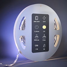 Светодиодная лента Maytoni 7,2W/m 60LED/m 2835SMD теплый белый 5M 201017 2