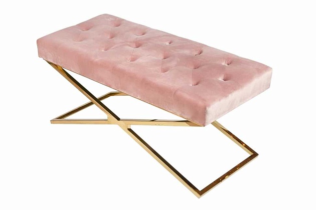 Банкетка ArtHomeDecor Cross ID-78 GL Pink Фото № 2
