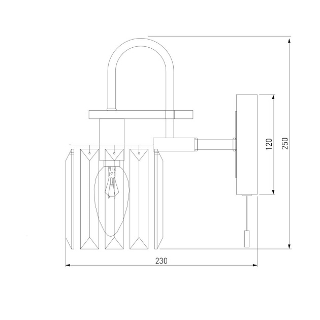 Бра Eurosvet Tenia 70090/1 графит изображение 2 Бра Eurosvet Tenia 70090/1 графит Фото № 2