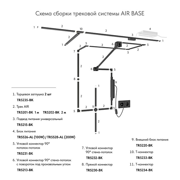 Соединитель DENKIRS AIR BASE TR5234-BK Фото № 3