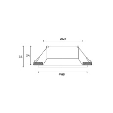 Встраиваемый светильник Hesby Lighting Hesby Sogne IP20,50Вт, GU10, белый HSBL_0096 2