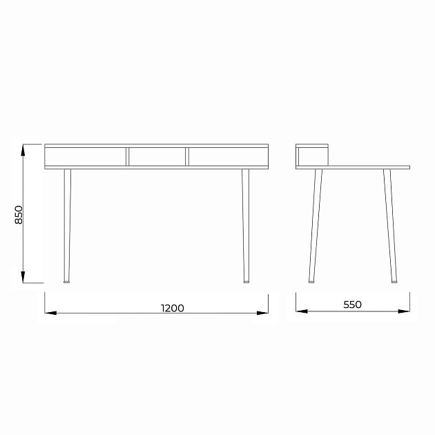 Письменный стол AksHome Jasper серый, металл 86201 Фото № 2