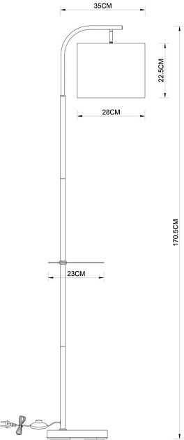 Торшер Arte Lamp Connor A4053PN-1BK изображение 2 Торшер Arte Lamp Connor A4053PN-1BK Фото № 2