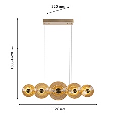 Подвесной светодиодный светильник Favourite Whirlpool 4571-10P 1