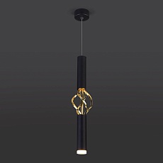 Подвесной светодиодный светильник Eurosvet Lance 50191/1 LED черный/золото 3