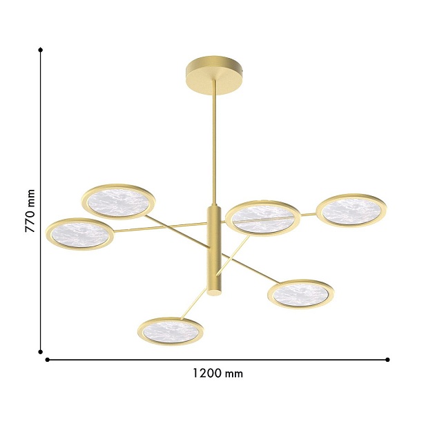 Подвесная светодиодная люстра Favourite Imma 4374-6P изображение 2 Подвесная светодиодная люстра Favourite Imma 4374-6P Фото № 2