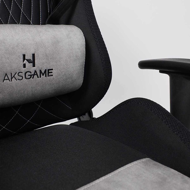 Игровое кресло AksHome Royal светло-серый, велюр 75222 изображение 4 Игровое кресло AksHome Royal светло-серый, велюр 75222 Фото № 4