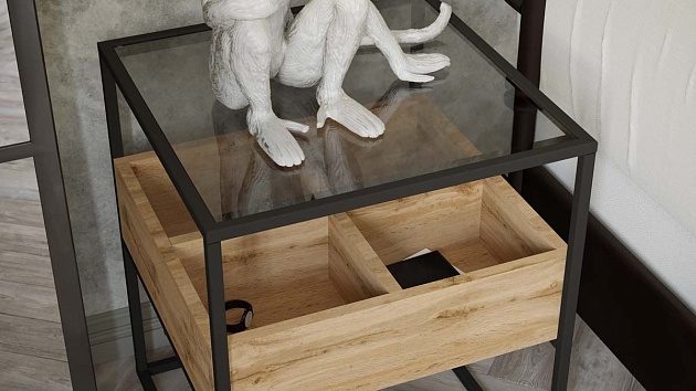 Прикроватная тумба Калифорния Кассо ТП01 Дуб вотан 6599811201 Фото № 2